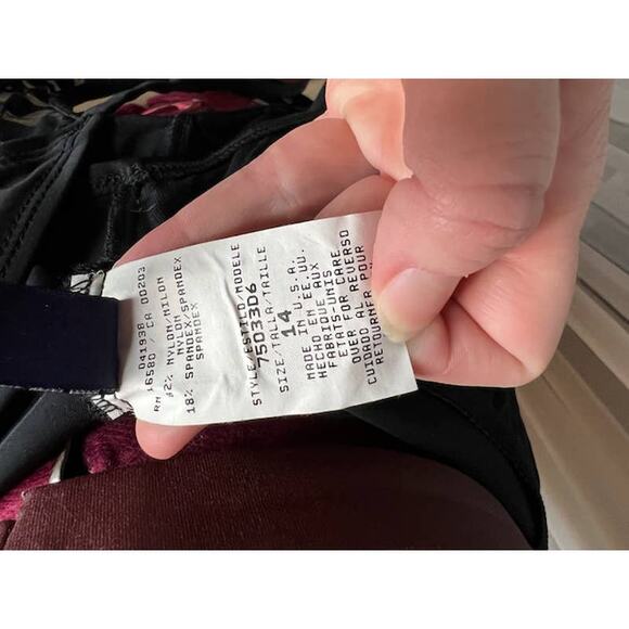 Ann cole one piece swimsuit high neck sheer stripe - Picture 8 of 9